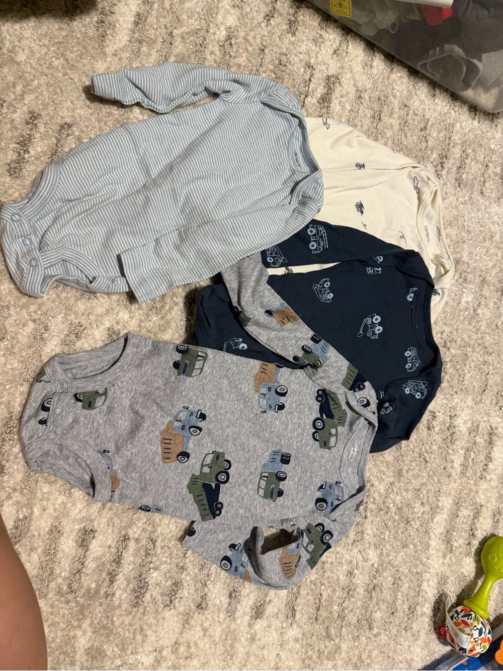 Carter's Baby One-Pieces in Light Blue, Navy, Gray, Cream
